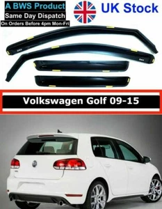 Volkswagen Golf 09-13 4doors 4pcs In-Channel BWS Brand Wind Deflectors UK-Stock - Picture 1 of 7