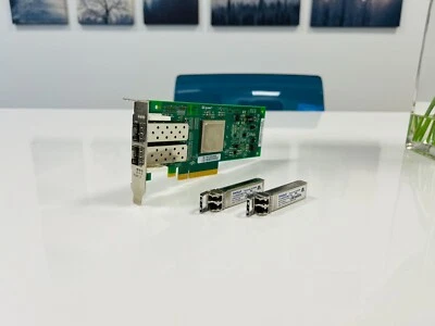 Qlogic QLE2562 PX2810403-01 8GB FC Dual Port PCIe2 X8 Interface Card w/ 2x SFP's - Image 1 of 2