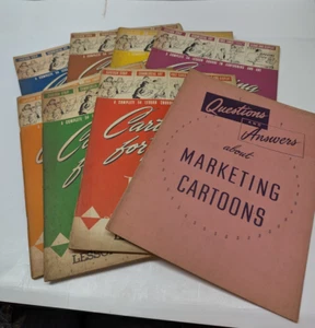 LOT OF 7 + 1 Cartooning for Profit By David Rand 1960s PB & Marketing Cartoon - Imagen 1 de 24