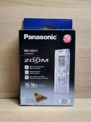 Panasonic RR-US511 MP3 Digital Micro Zoom MIC IC Recorder | White - Image 1 of 4