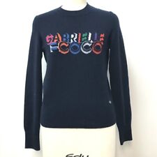 CHANEL P57330 Crew neck Sweater 34 Navy Authentic Women Used from Japan