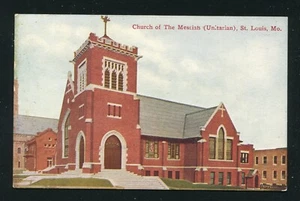 Church of the Messiah, Unitarian St. Louis, Missouri Postcard - Imagen 1 de 5
