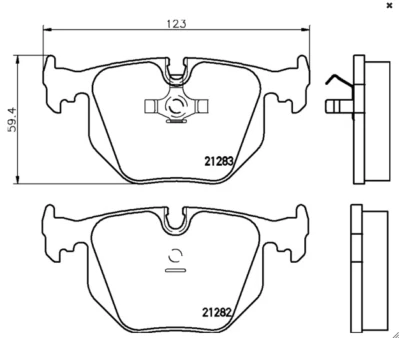 Juego de pastillas de freno de disco Mintex - MDB1565 - Se adapta a Mercedes-Benz 400E, 420SEL y más Foto 1 de 4