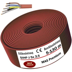 5-130m Silikonkabel Silikonleitung Saunakabel SIHF-J 5x 2,5 Flexibel für Geräte - Bild 1 von 9