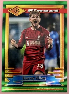 2022/23 Topps Finest Flashbacks UCC UEFA Harvey Elliott Liverpool FC #59 - Picture 1 of 4