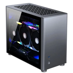 Jonsbo A4 Mini-ITX Case Tempered Glass - Grey - Picture 1 of 23