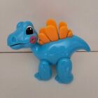TOLO TOYS First Friends Stegosaurus Baby Dinosaur Figure Topper Blue Orange