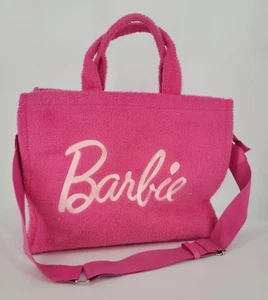 Barbie Pink Overnight Bag Lg Soft Textured Loops Barbie Core Crossbody Strap - Picture 1 of 13