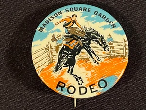 1950s Madison Square Garden RODEO Pinback Button ~ EUC - Picture 1 of 4
