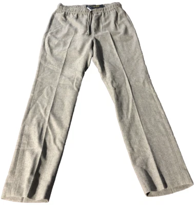 $398 VINTAGE RALPH LAUREN POLO WOOL BLEND DRAWSTRING GRAY PANTS Men's SZ S - Image 1 of 4