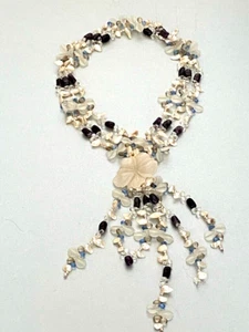 Stunning Amethyst, moonstone, Pearl, Blue Topaz Crystal Necklace - Picture 1 of 3