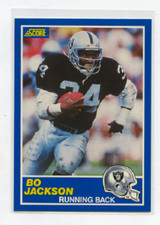1989 SCORE # 2 BO JACKSON , OAKLAND RAIDERS