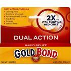 Gold Bond Rapid Relief Dual Action Anti-Itch Cream Fast Acting Formula 1 Ounce