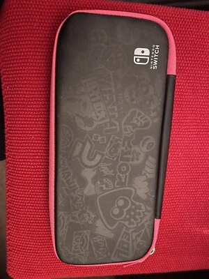 Funda protectora de viaje para Nintendo Switch Splatoon 2 verde neón rosa Foto 1 de 3