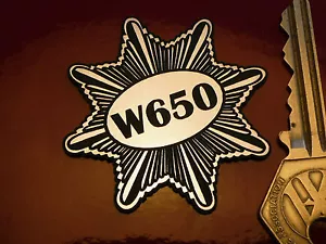 Kawasaki W650 Traditional BSA Star Style Bike Badge 2" Classic Laser Cut Silver - Picture 1 of 1