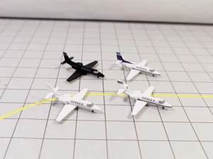 3x Cessna Citation 550 modelos de jet privado de negocios escala 1:400 diorama de aeropuerto - Imagen 1 de 18