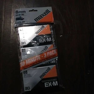 NEW 3 Pack Maxell 8mm EX-M 30 Video Cassettes - Camcorder Tapes - - Picture 1 of 2