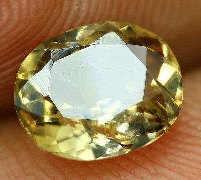 1 ct ULTRA RARO COLOR AMARILLO AXINITA NATURAL CORTE OVALADO PIEDRA PRECIOSA @PAK Foto 1 de 4
