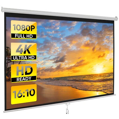 Movie Screen Outdoor & Indoor Video Projection Screen 4K HD 16: 10 Foldable - Image 1 of 4
