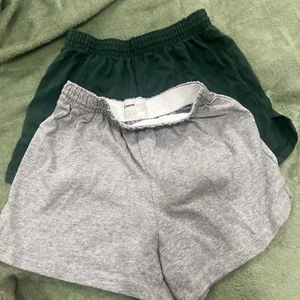 Soffe Shorts Lot Of 2 Girl’s Youth Large Gray And Green  - Picture 1 of 6