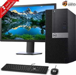 Dell 7040 Computer MT Core i5 16GB 2TB+256GB NVMe SSD New 22"LCD Wi-Fi Win10 Pro - Picture 1 of 9