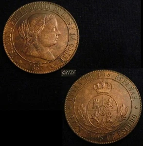 ESPAÑA, 635-ISABEL II, 5 CÉNTIMOS ESCUDO 1867, BARCELONA OM, GXF. - Imagen 1 de 1