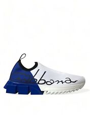 Dolce & Gabbana Chic Low Top Sorrento Sneakers in Blue and Men's White Authentic