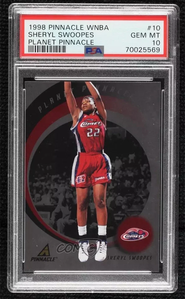 1998 Pinnacle WNBA Planet Pinnacle Sheryl Swoopes #10 PSA 10 GEM MT HOF - Image 1 of 1