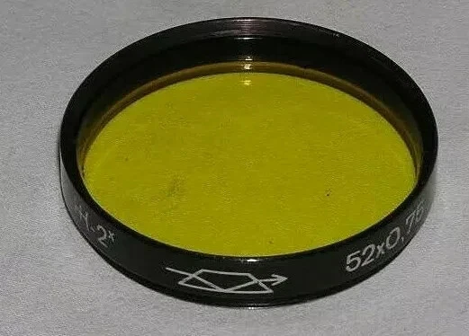 a Yellow-2x KMZ 52x0.75mm Russian Vintage Light Filter 52mm for Lens 4328 - Image 1 of 1