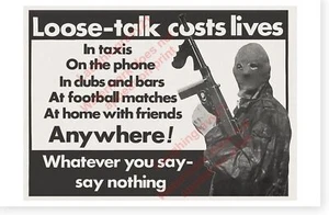 Irish Republican Loose Talk Costs Lives Say Nothing Poster Version 1 - Picture 1 of 1