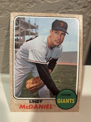 1968 Topps #545 Lindy McDaniel San Francisco Giants EXMT - Image 1 of 2