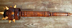 Geschnitztes Holz Ukraine Streitkolben Kriegskeule Souvenir 23 1/2 cm - Bild 1 von 11