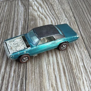 VINTAGE HOT WHEELS REDLINE CUSTOM T-BIRD AQUA w WHITE INTERIOR U.S For Repair  - Bild 1 von 9
