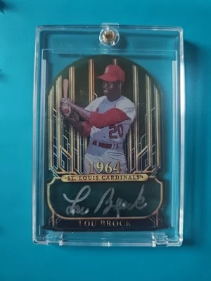 2015 Topps Tribute to The Victors Die-Cut Autographs Lou Brock 12/15 Cardinals - Image 1 of 2