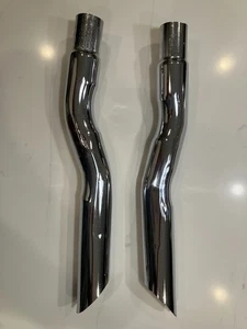 NOS 1973 Pontiac GTO Grand Am Lemans GT Hurst Olds Chrome Exhaust Tips Splitters - Picture 1 of 24