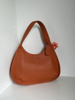Coach 9027 Tangerine Orange Leather Mini Ergo Hobo Hand Bag Vintage USA - Image 1 of 4