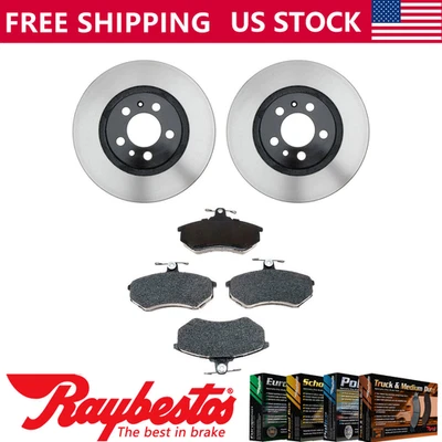 Kit de rotores de freno delanteros + pastillas metálicas y herrajes para Volkswagen VW Golf 1999 Foto 1 de 4