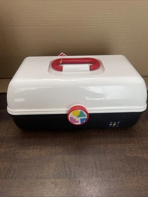 Caboodles Makeup Travel Case With Tray & Mirror Black & White #5626 - Image 1 of 4