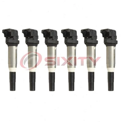 6 pc Hitachi Ignition Coils for 2006-2011 BMW 323i 2.5L L6 Spark Plug Wire ug - Image 1 of 4