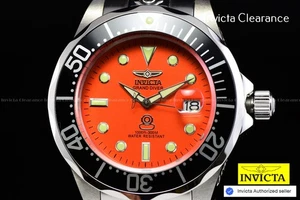 NEU Invicta Grand Diver automatische orangefarbene Herrenuhr 24J silberfarben 300m - Bild 1 von 16