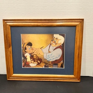 Disney Pinocchio Framed Print Signed by Dickie Jones Original Voice - Picture 1 of 7