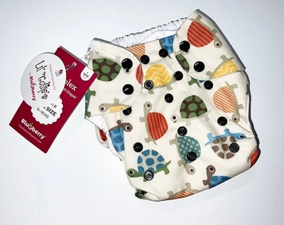 Pañal de tela todo en uno Blueberry Simplex TURTLES talla única nuevo Foto 1 de 3