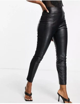 TED BAKER Vllada faux leather leggings trousers pants stretch vegan biker 2 10 S - Image 1 of 4