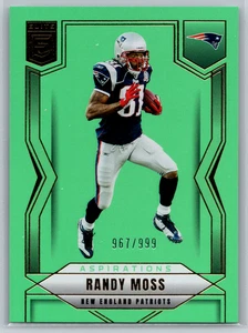 Randy Moss 2025 Panini Donruss Elite Aspirations Lime Green /999 #12 Patriots - Picture 1 of 2