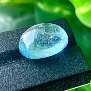 27,51 Karat - natürlicher Aquamarin Cabochon - 20,51x15,1 mm - blau - lose Edelsteine - Bild 1 von 4
