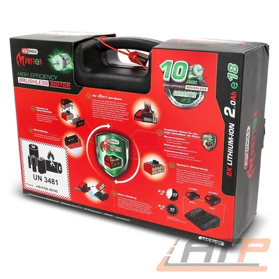 KS TOOLS BÜRSTENLOSER AKKU-SCHLAG-BOHR-SCHRAUBER-SATZ 4-TLG. 2 AKKUS 2 AH - Bild 1 von 4