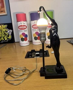 Frankart Art Deco Nude Woman Lady Dancer Slag Glass Lamp NYC. 132 Sarsaparilla - Picture 1 of 9