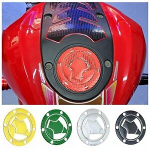 Fuel Tank Cap Sticker Motorcycle Cover Decal 3D Six Holes Protector Pad
