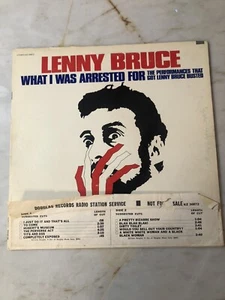 Lenny Bruce What I Was Arrested For Vinyl Douglas Records Radio Station Service - Picture 1 of 6