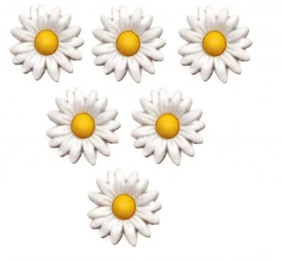 Margaritas B959-25 - Botones de flores en abundancia adornos - chatarra de costura artesanal Foto 1 de 2